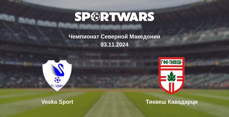 Результат матча Voska Sport — Тиквеш Кавадарци, 03.11.2024