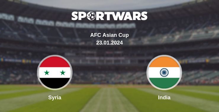 Result of the Syria — India match, 23.01.2024