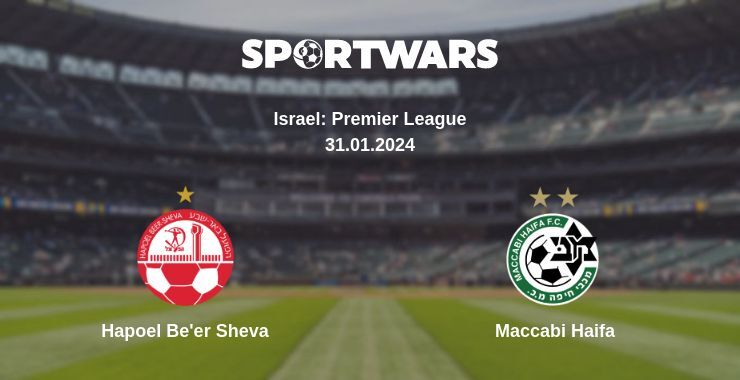 Hapoel Be'er Sheva — Maccabi Haifa watch online for free 31.01.2024