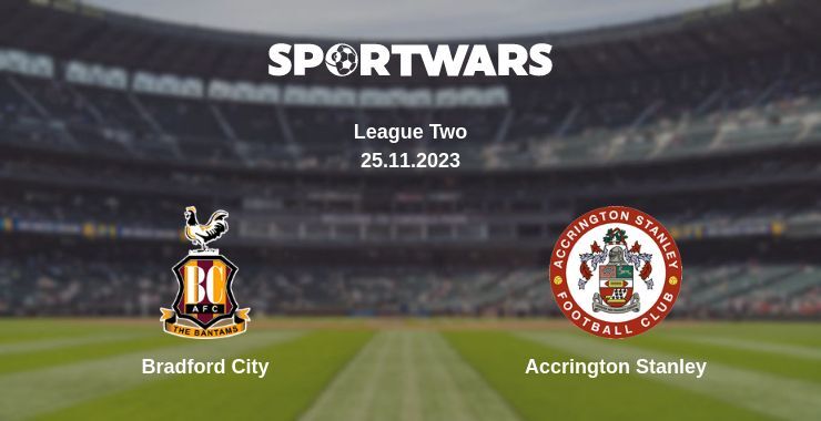 Bradford City — Accrington Stanley watch online for free 25.11.2023