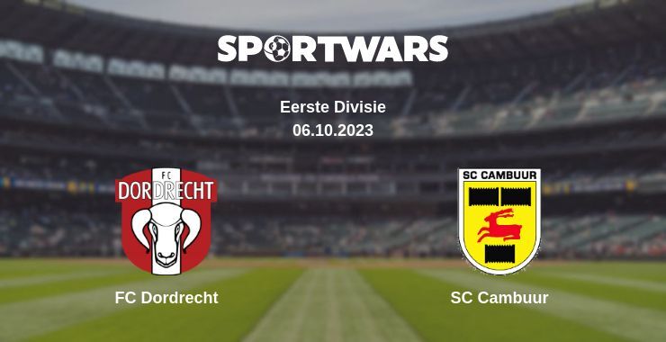 FC Dordrecht — SC Cambuur watch online for free 06.10.2023