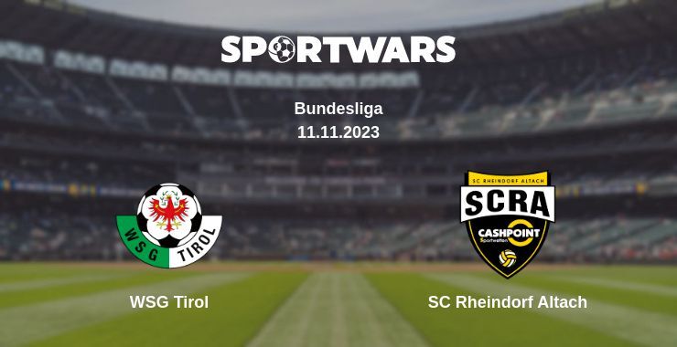 WSG Tirol — SC Rheindorf Altach watch online for free 11.11.2023