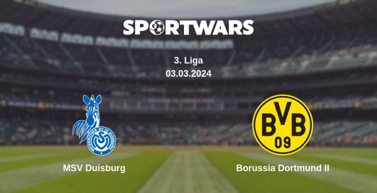 MSV Duisburg — Borussia Dortmund II watch online for free 03.03.2024