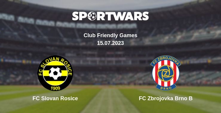 FC Slovan Rosice — FC Zbrojovka Brno B watch online for free 15.07.2023