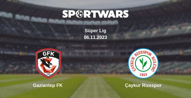 Result of the Gaziantep FK — Çaykur Rizespor match, 06.11.2023