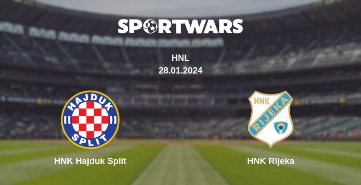 HNK Hajduk Split — HNK Rijeka watch online for free 28.01.2024