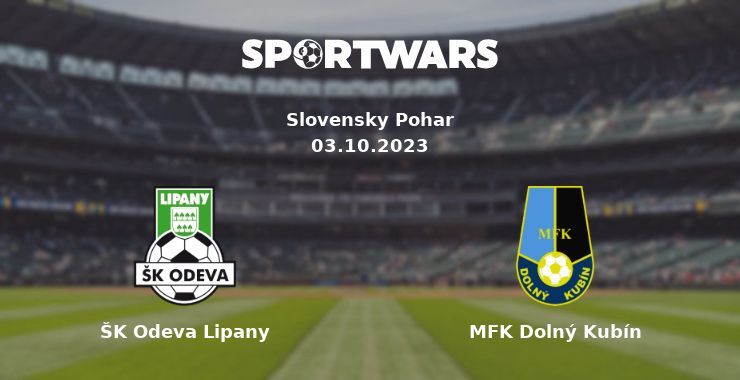 ŠK Odeva Lipany — MFK Dolný Kubín watch online for free 03.10.2023