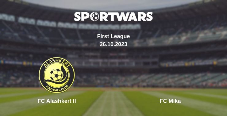 FC Alashkert II — FC Mika watch online for free 26.10.2023