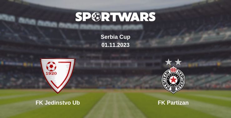 Result of the FK Jedinstvo Ub — FK Partizan match, 01.11.2023