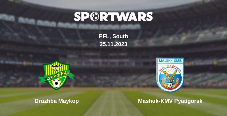 Druzhba Maykop — Mashuk-KMV Pyatigorsk watch online for free 25.11.2023