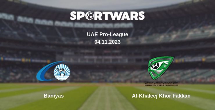 Baniyas — Al-Khaleej Khor Fakkan watch online for free 04.11.2023