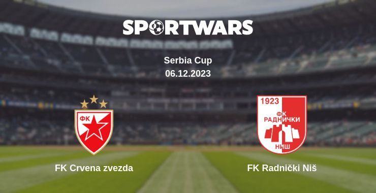 Result of the FK Crvena zvezda — FK Radnički Niš match, 06.12.2023