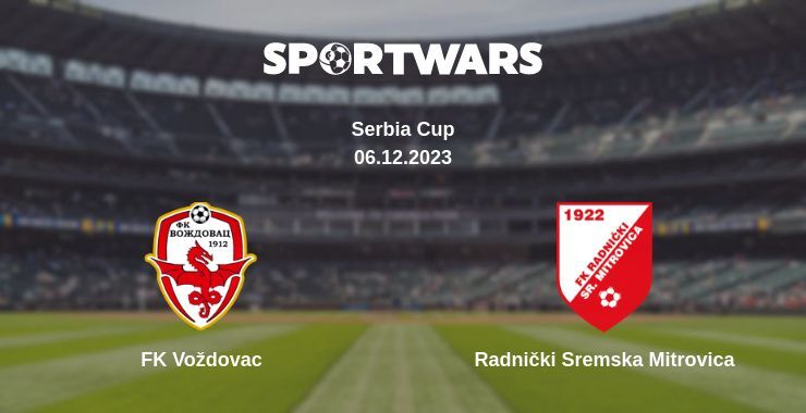 Result of the FK Voždovac — Radnički Sremska Mitrovica match, 06.12.2023