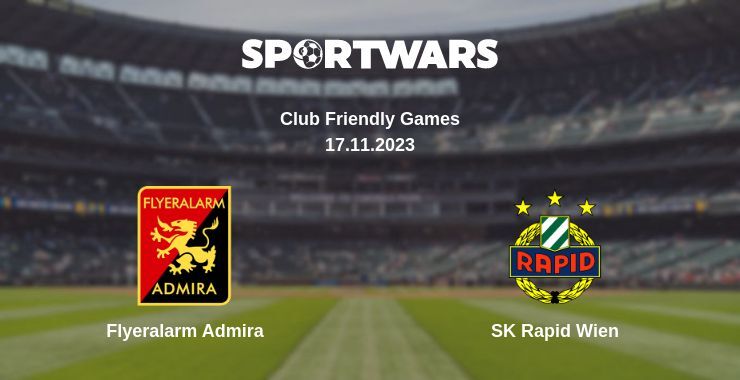 Result of the Flyeralarm Admira — SK Rapid Wien match, 17.11.2023