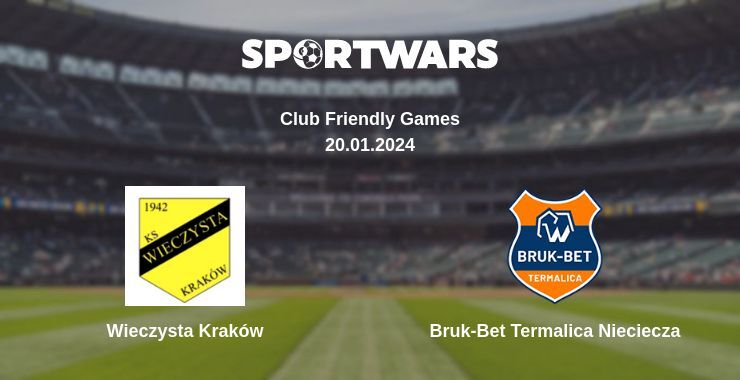 Wieczysta Kraków — Bruk-Bet Termalica Nieciecza watch online for free 20.01.2024