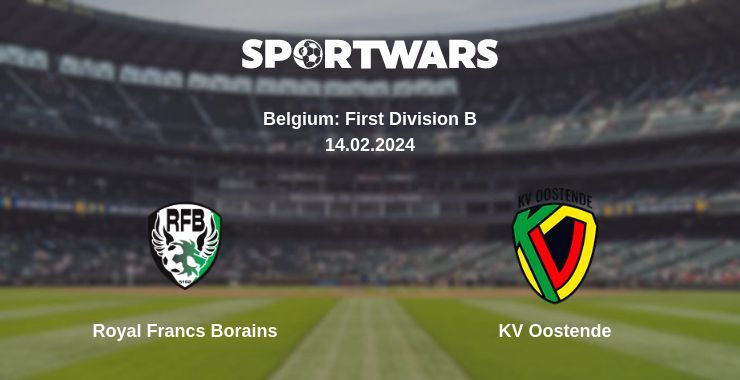 Royal Francs Borains — KV Oostende, where to watch online broadcast