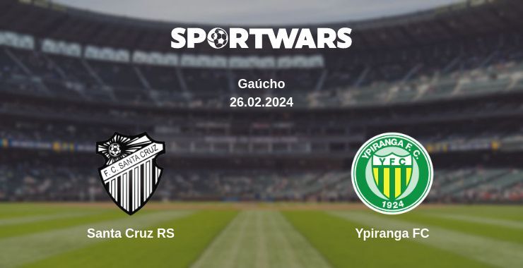 Result of the Santa Cruz RS — Ypiranga FC match, 26.02.2024