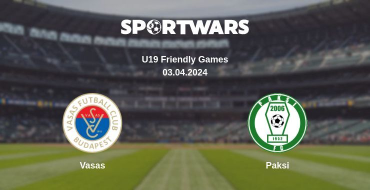 Result of the Vasas — Paksi match, 03.04.2024