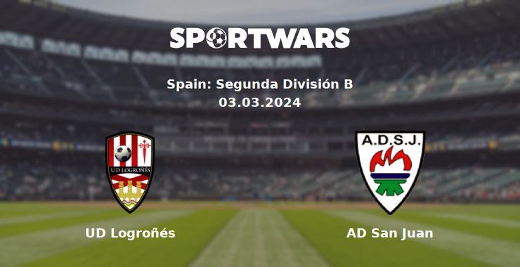 UD Logroñés — AD San Juan watch online for free 03.03.2024