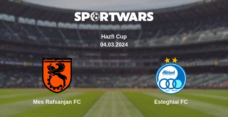 Result of the Mes Rafsanjan FC — Esteghlal FC match, 04.03.2024