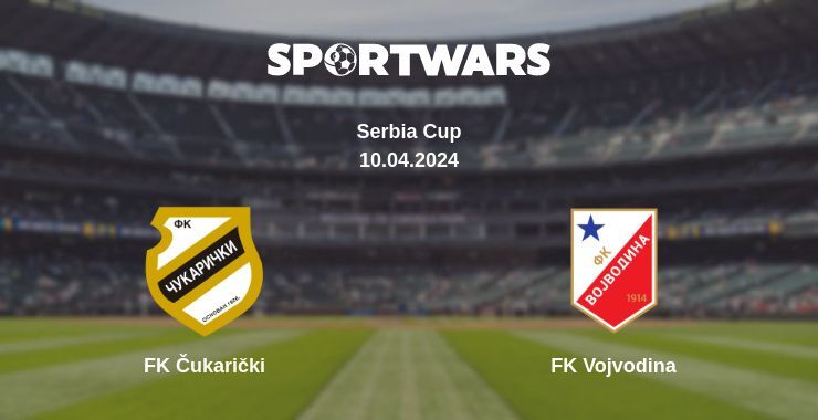 Result of the FK Čukarički — FK Vojvodina match, 10.04.2024