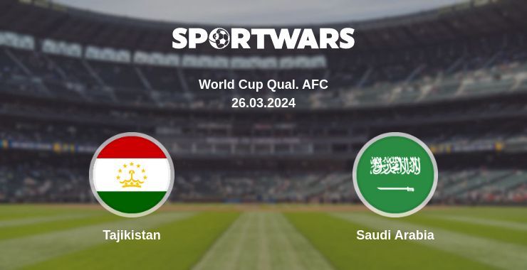 Tajikistan — Saudi Arabia watch online broadcast, 26.03.2024