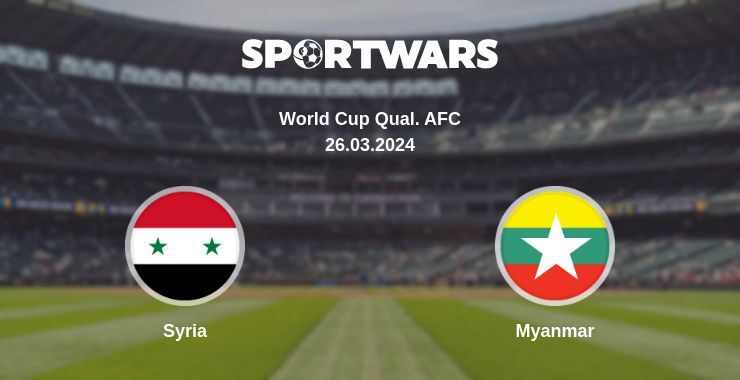 Syria — Myanmar watch online broadcast, 26.03.2024