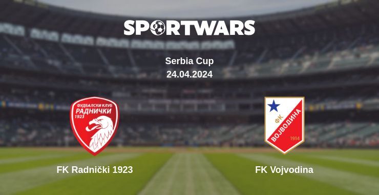 Result of the FK Radnički 1923 — FK Vojvodina match, 24.04.2024