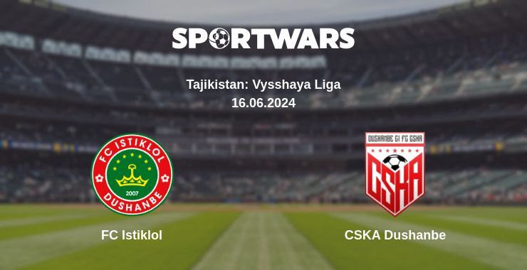 Result of the FC Istiklol — CSKA Dushanbe match, 16.06.2024