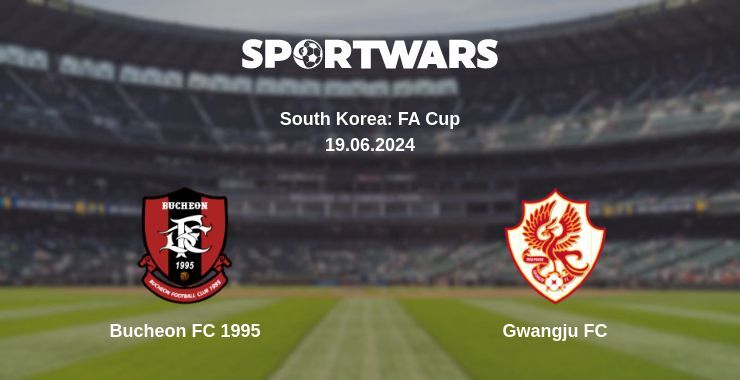 Result of the Bucheon FC 1995 — Gwangju FC match, 19.06.2024