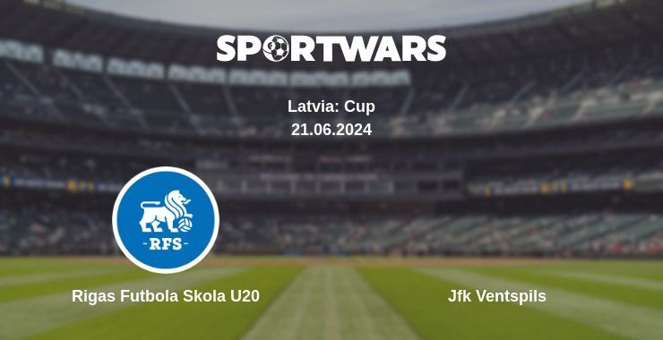 Result of the Rigas Futbola Skola U20 — Jfk Ventspils match, 21.06.2024