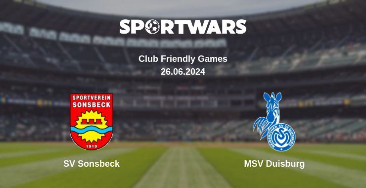 SV Sonsbeck — MSV Duisburg watch online for free 26.06.2024