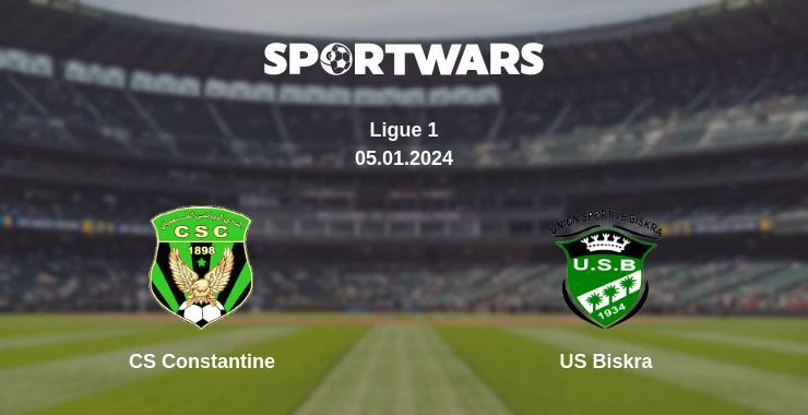 CS Constantine — US Biskra watch online for free 05.01.2024