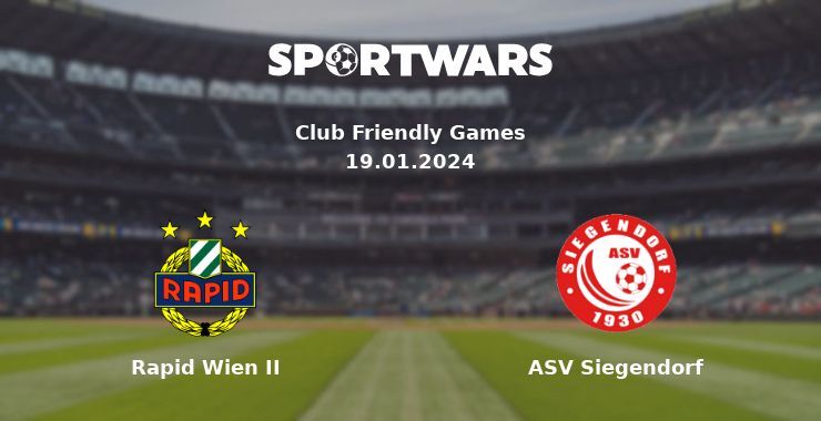 Rapid Wien II — ASV Siegendorf watch online for free 19.01.2024