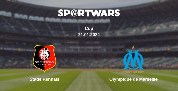 Result of the Stade Rennais — Olympique de Marseille match, 21.01.2024