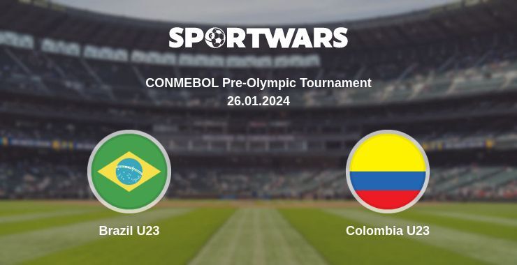 Brazil U23 — Colombia U23 watch online for free 26.01.2024