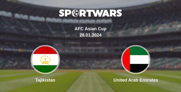 Result of the Tajikistan — United Arab Emirates match, 28.01.2024