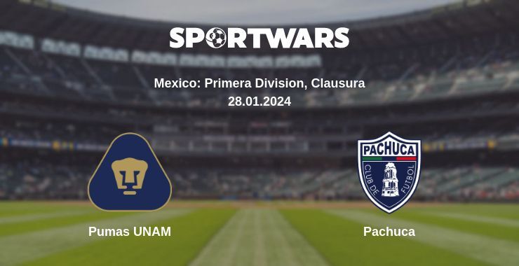 Pumas UNAM — Pachuca watch online for free 28.01.2024