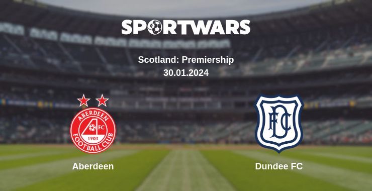 Aberdeen — Dundee FC watch online for free 30.01.2024