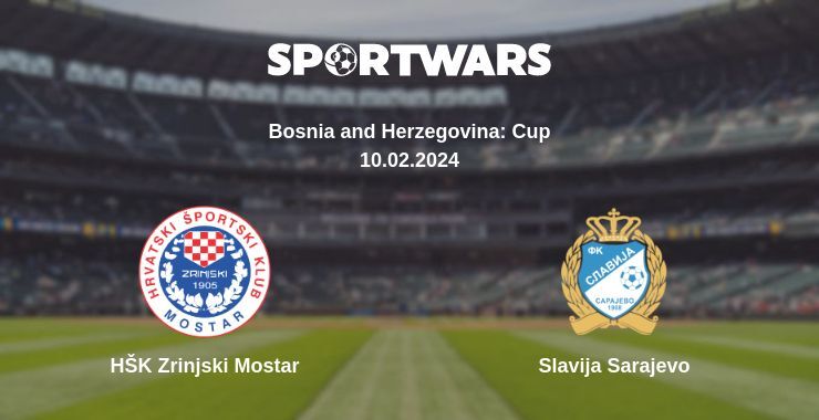 HŠK Zrinjski Mostar — Slavija Sarajevo watch online for free 10.02.2024