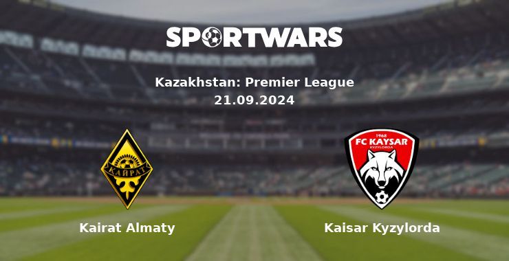 Kairat Almaty — Kaisar Kyzylorda watch online for free 21.09.2024