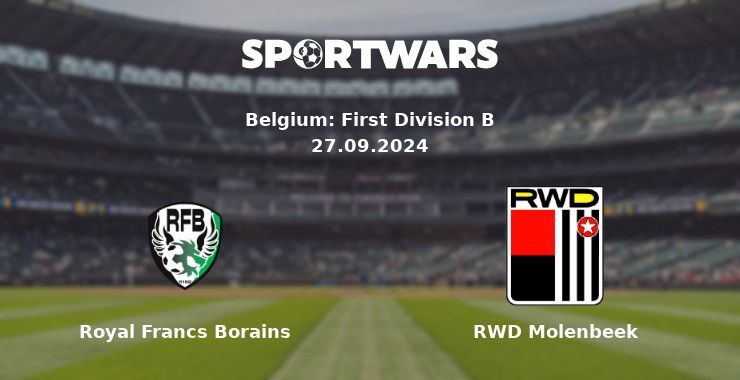 Royal Francs Borains — RWD Molenbeek, where to watch online broadcast