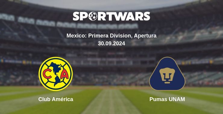 Result of the Club América — Pumas UNAM match, 30.09.2024