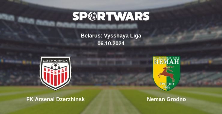 Result of the FK Arsenal Dzerzhinsk — Neman Grodno match, 06.10.2024