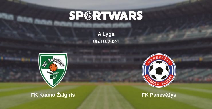 Result of the FK Kauno Žalgiris — FK Panevėžys match, 05.10.2024