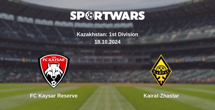 Result of the FC Kaysar Reserve — Kairat-Zhastar match, 18.10.2024