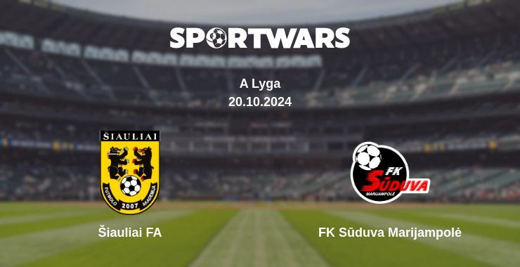 Šiauliai FA — FK Sūduva Marijampolė watch online for free 20.10.2024