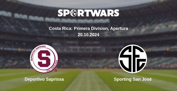 Result of the Deportivo Saprissa — Sporting San José match, 20.10.2024