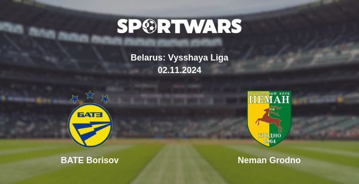 Result of the BATE Borisov — Neman Grodno match, 02.11.2024