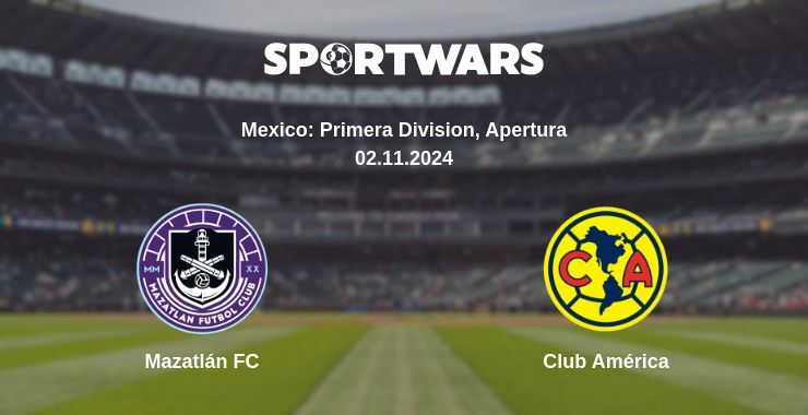 Result of the Mazatlán FC — Club América match, 02.11.2024